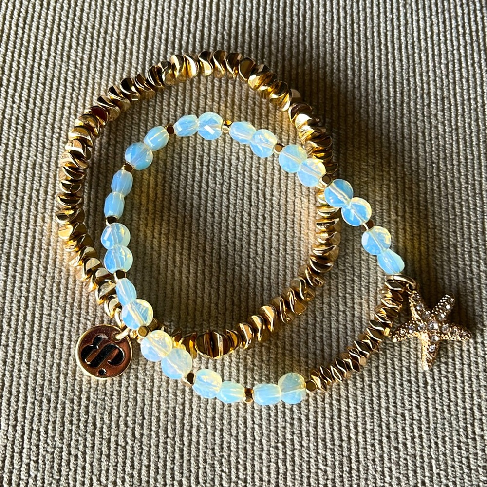 3/$25•Bombparty Bracelets- White & Gold